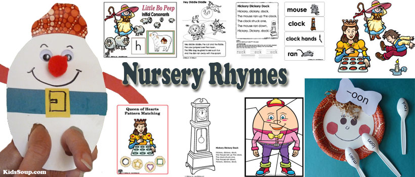 Rhymes activities crafts lessons. Nursery clipart preschool learning