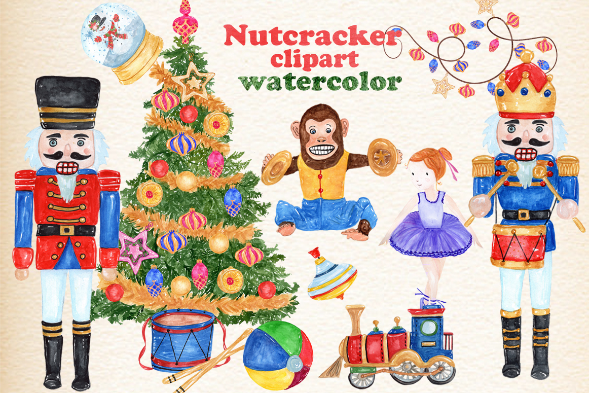 nutcracker clipart watercolor