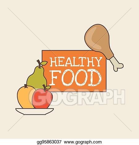 Nutrition clipart colorful plate. Vector kids design illustration
