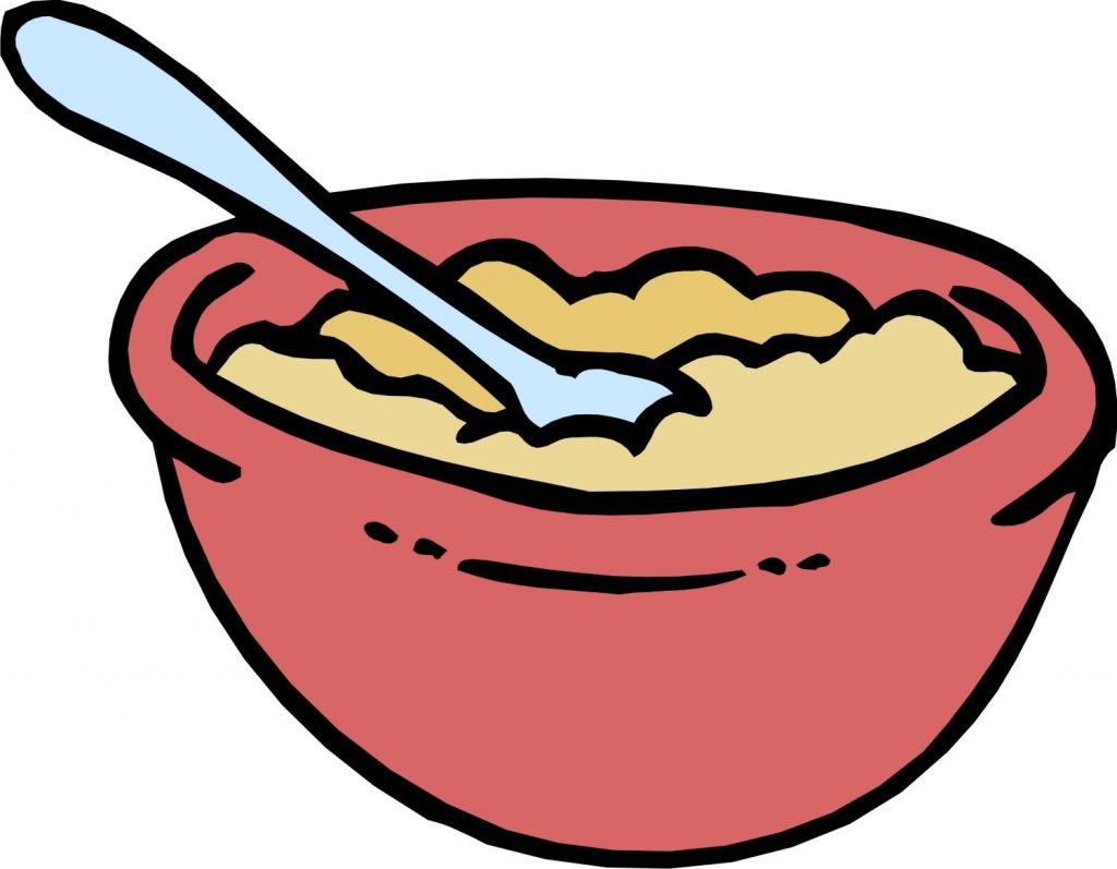 oatmeal clipart bowl spoon