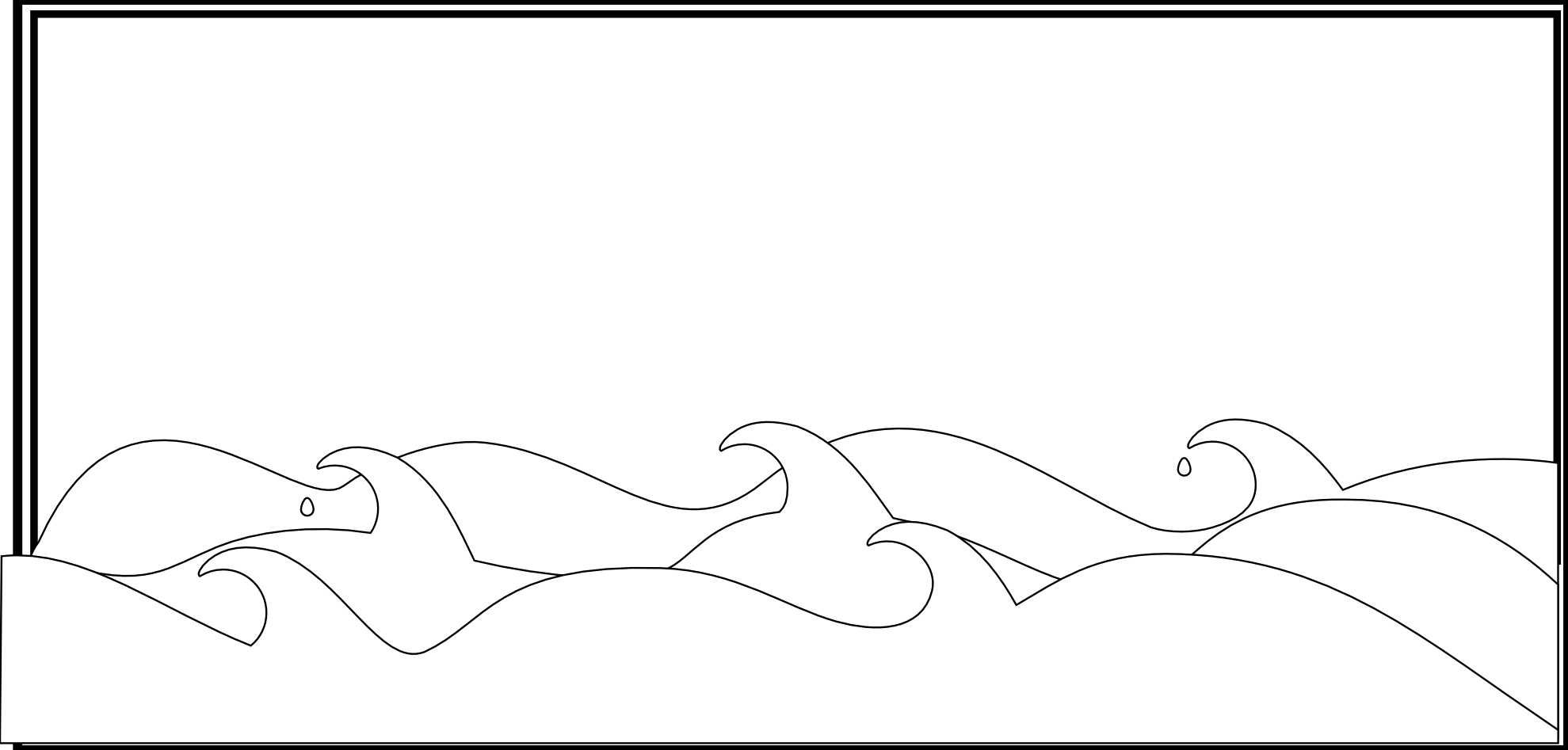 ocean clipart outline