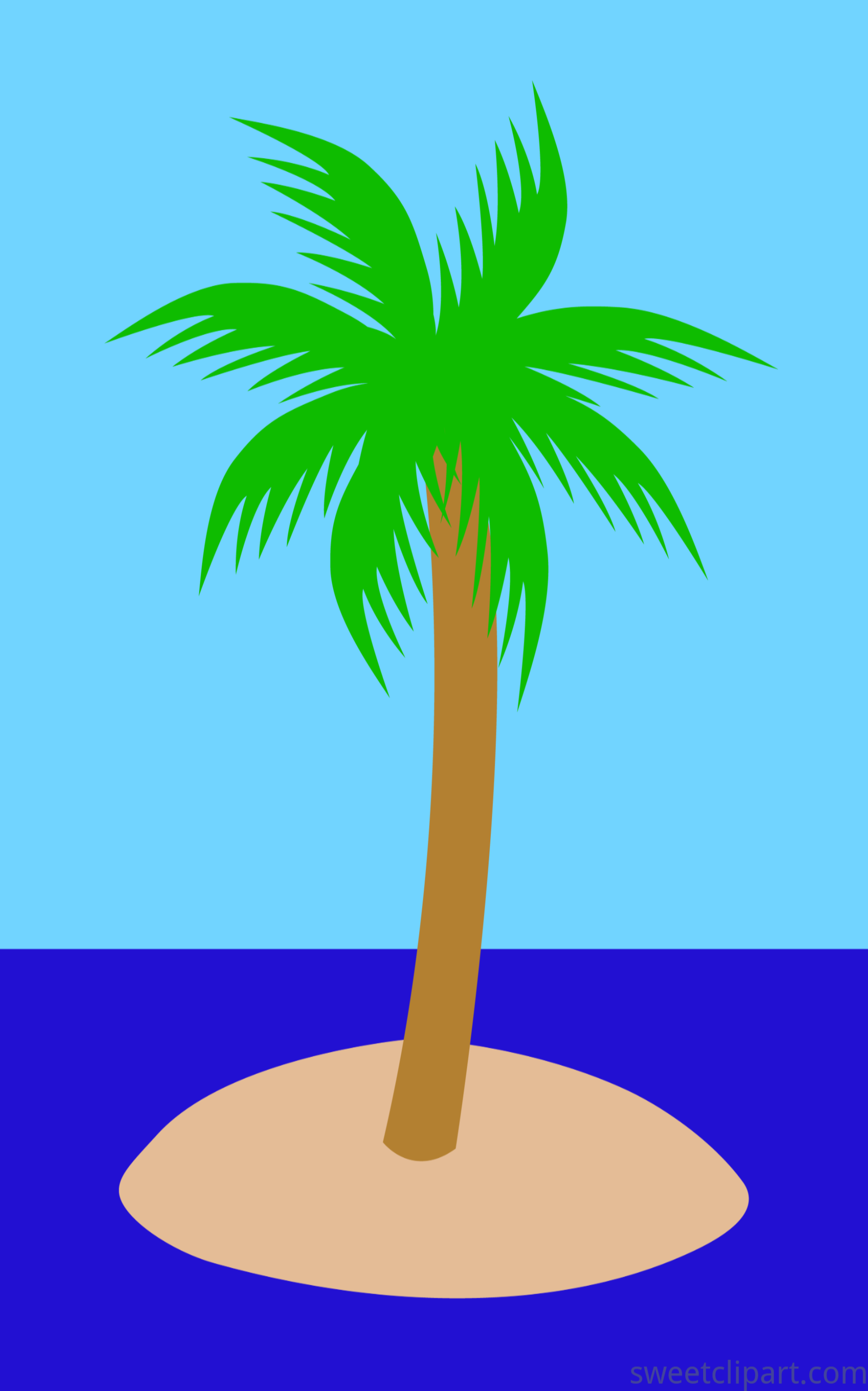 ocean clipart palm tree