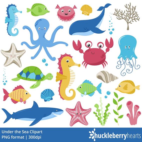 Ocean clipart printable. Under the sea fish
