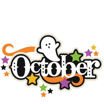 Title svg scrapbook cut. October clipart
