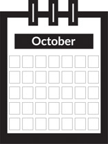 october clipart calendar