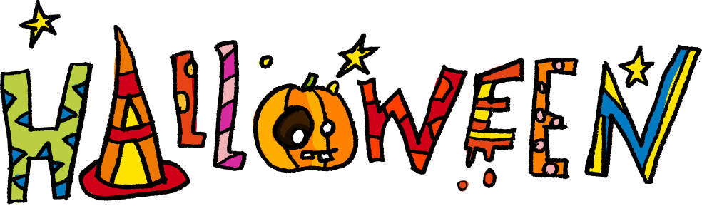Free word halloween cliparts. Spooky clipart celebration
