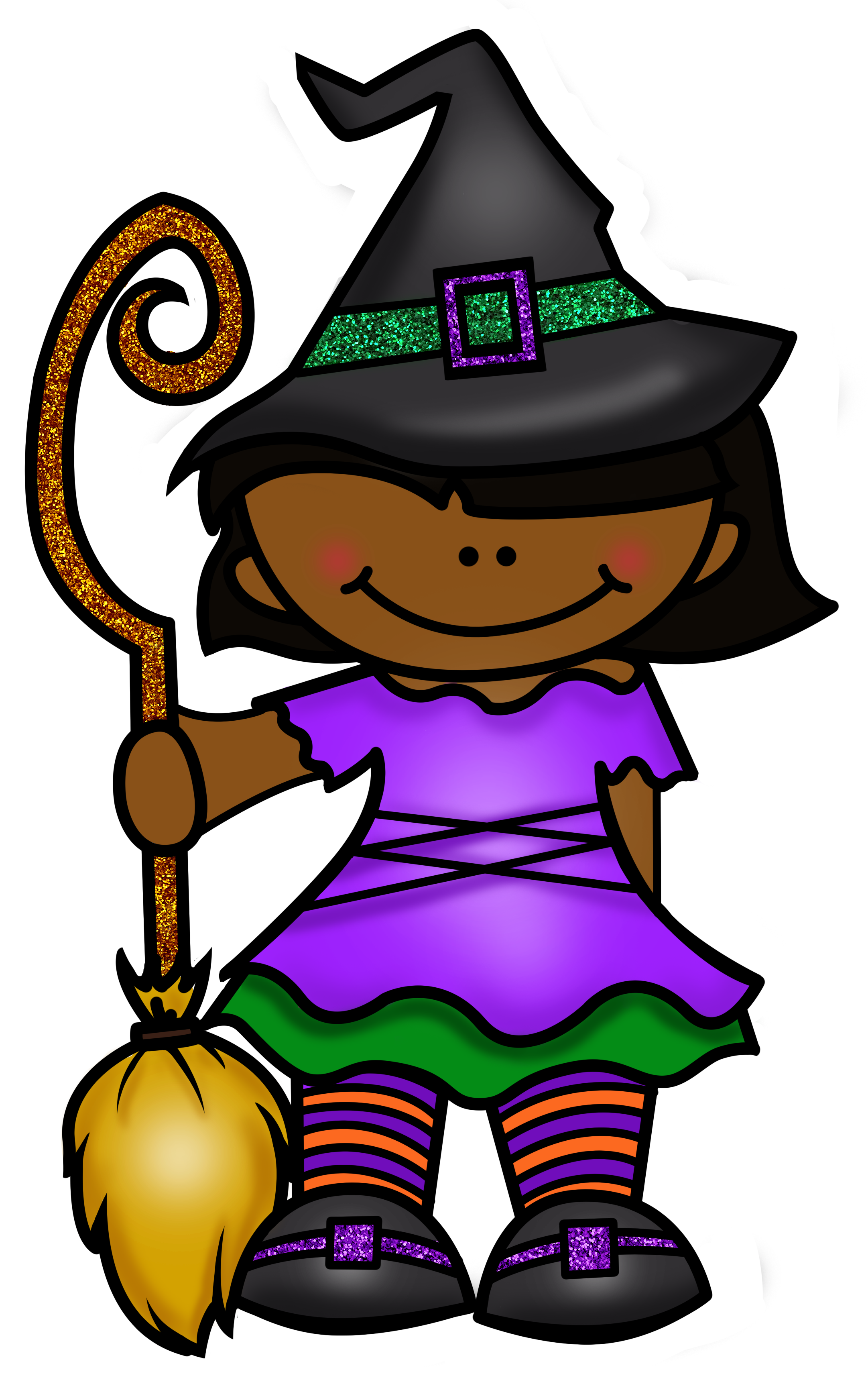 october clipart witch