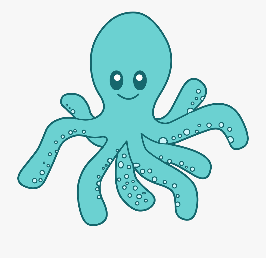 clipart octopus teal