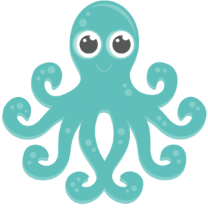 octopus clipart aqua