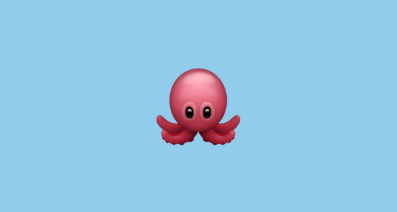 Octopus clipart emoji. 