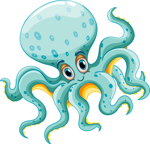 Octopus clipart invertebrate. Giant pacific cephalopod marine