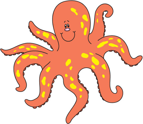 Octopus clipart orange. Baby download free clip