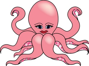 octopus clipart pink