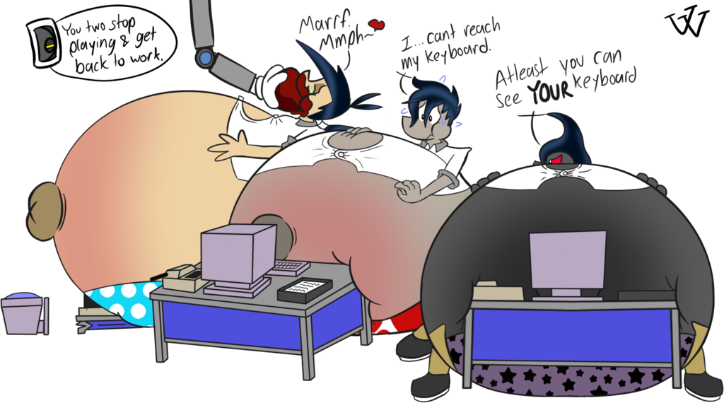 Trouble at the by. Office clipart back office