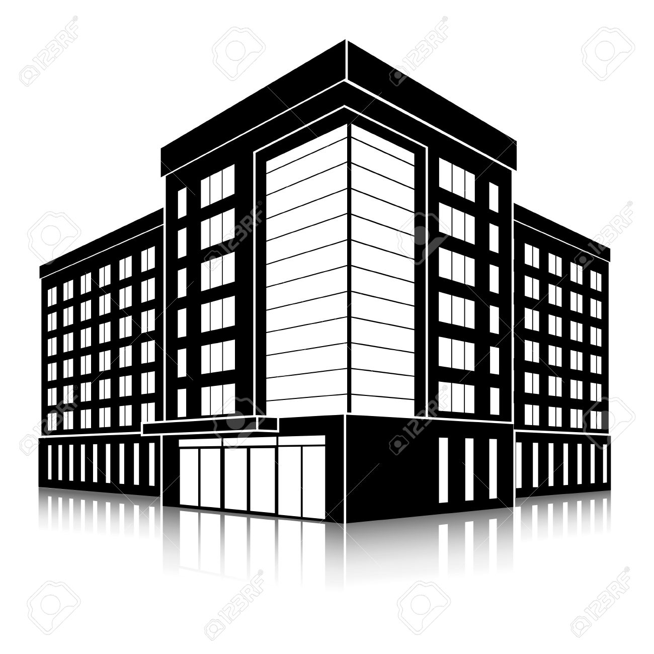 office clipart commercial building