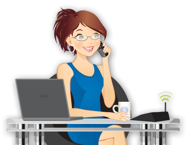 telephone clipart receptionist