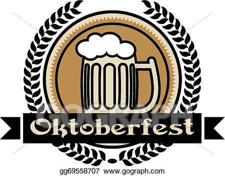 Oktoberfest clipart icon. Vector art beer or