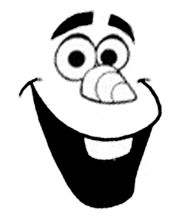 olaf clipart black and white