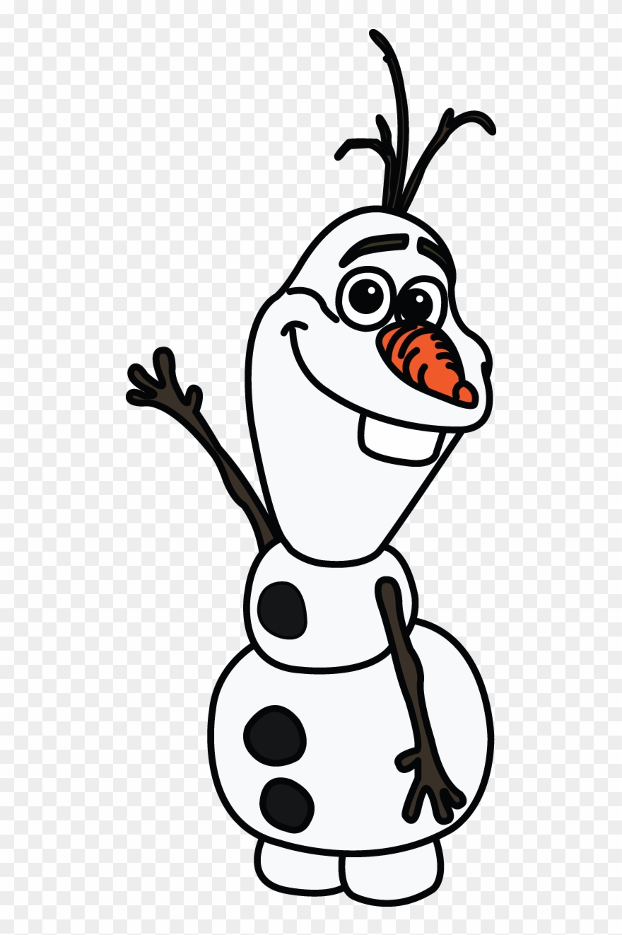 olaf clipart black and white