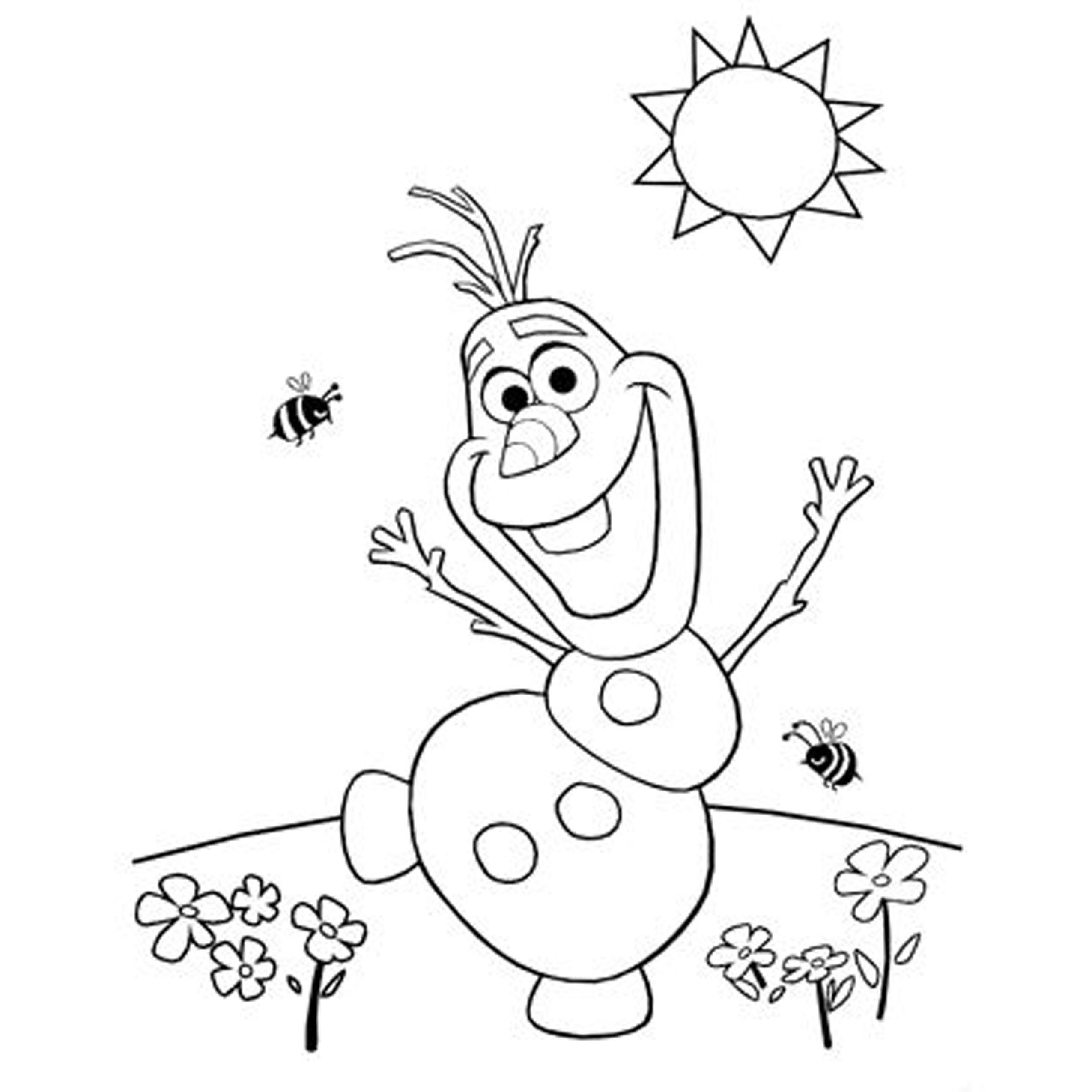olaf clipart coloring