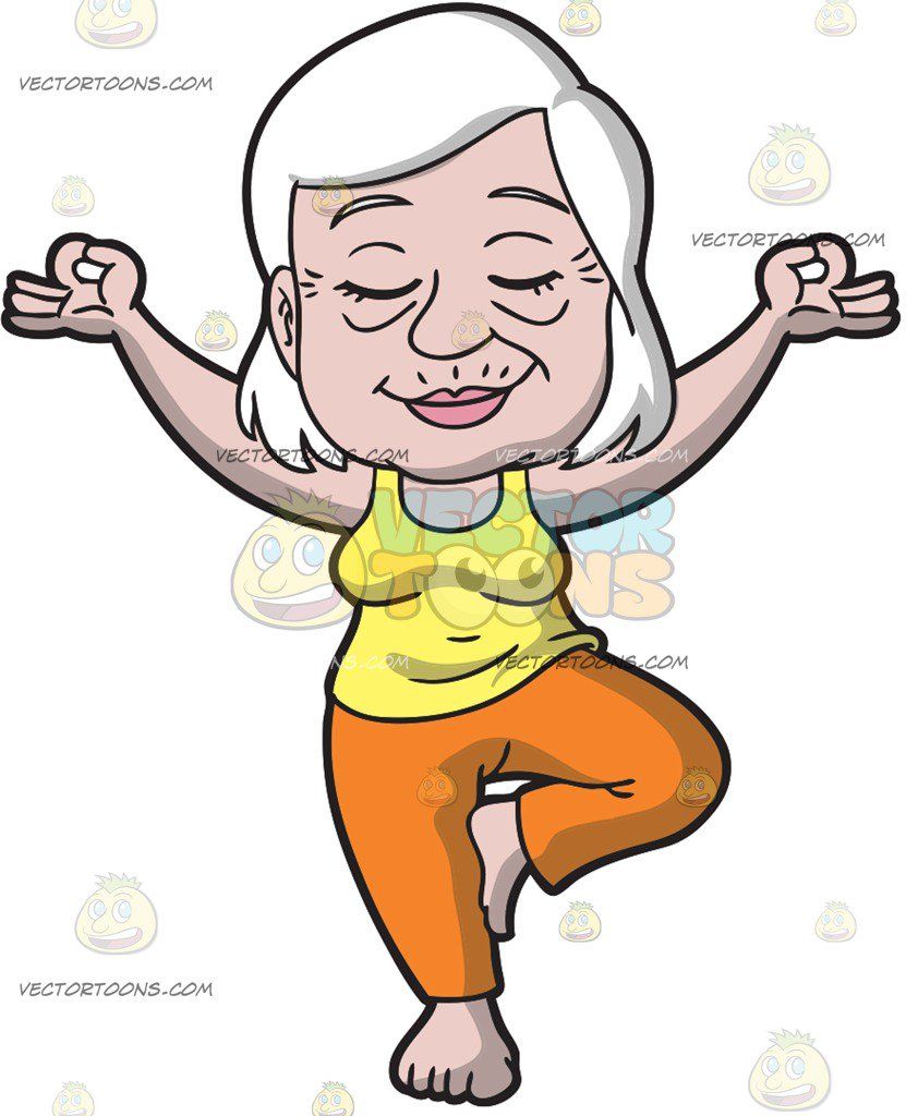 old clipart active senior