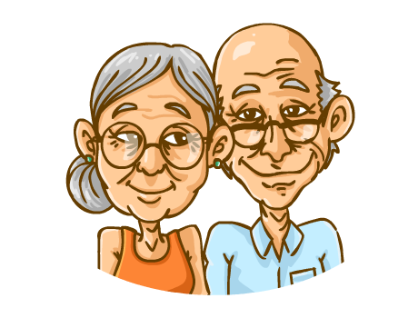 old clipart elderly person