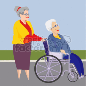 An woman walking and. Old clipart eldery