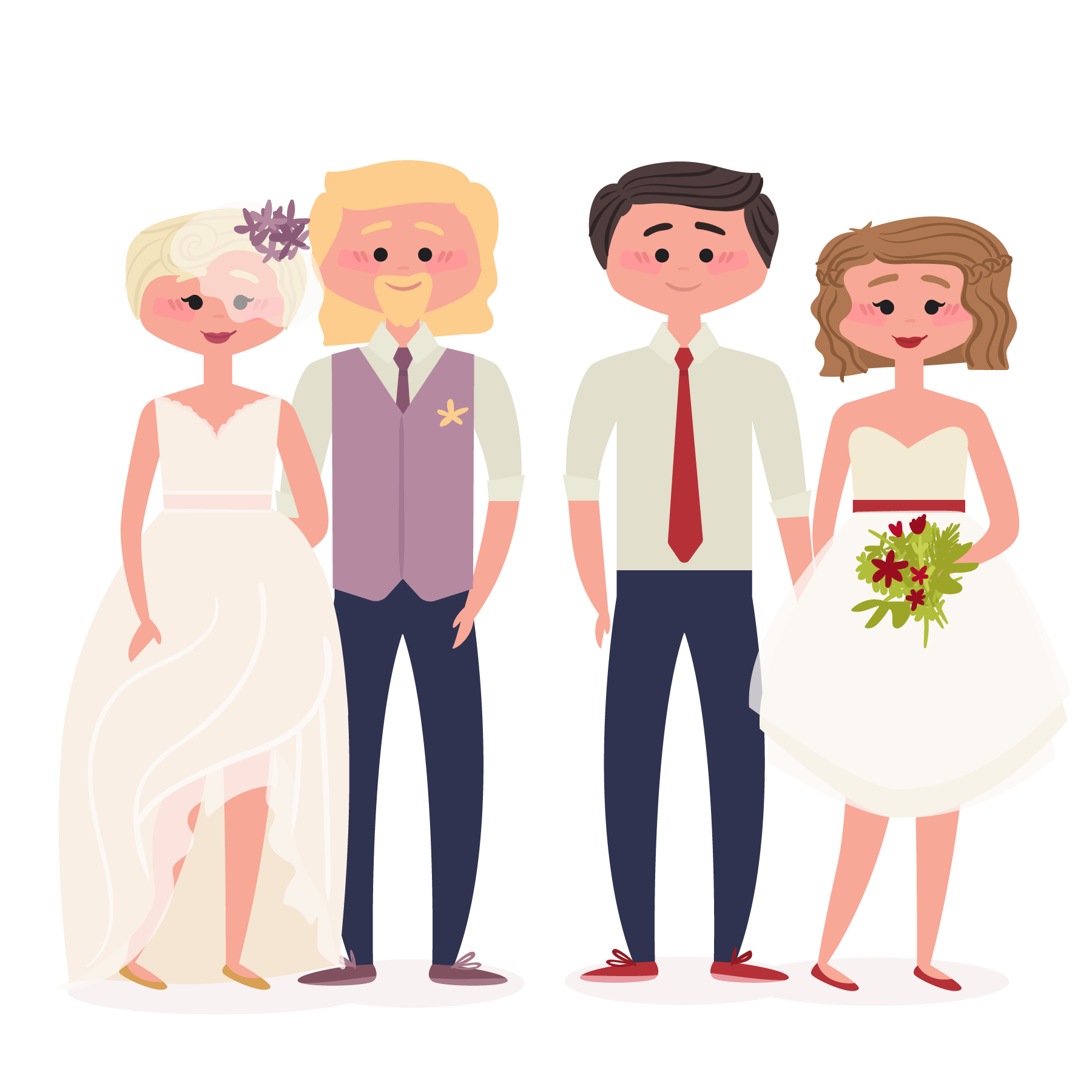 Old clipart grow old. Vector couple to transprent