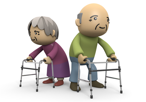 old clipart healthy elderly