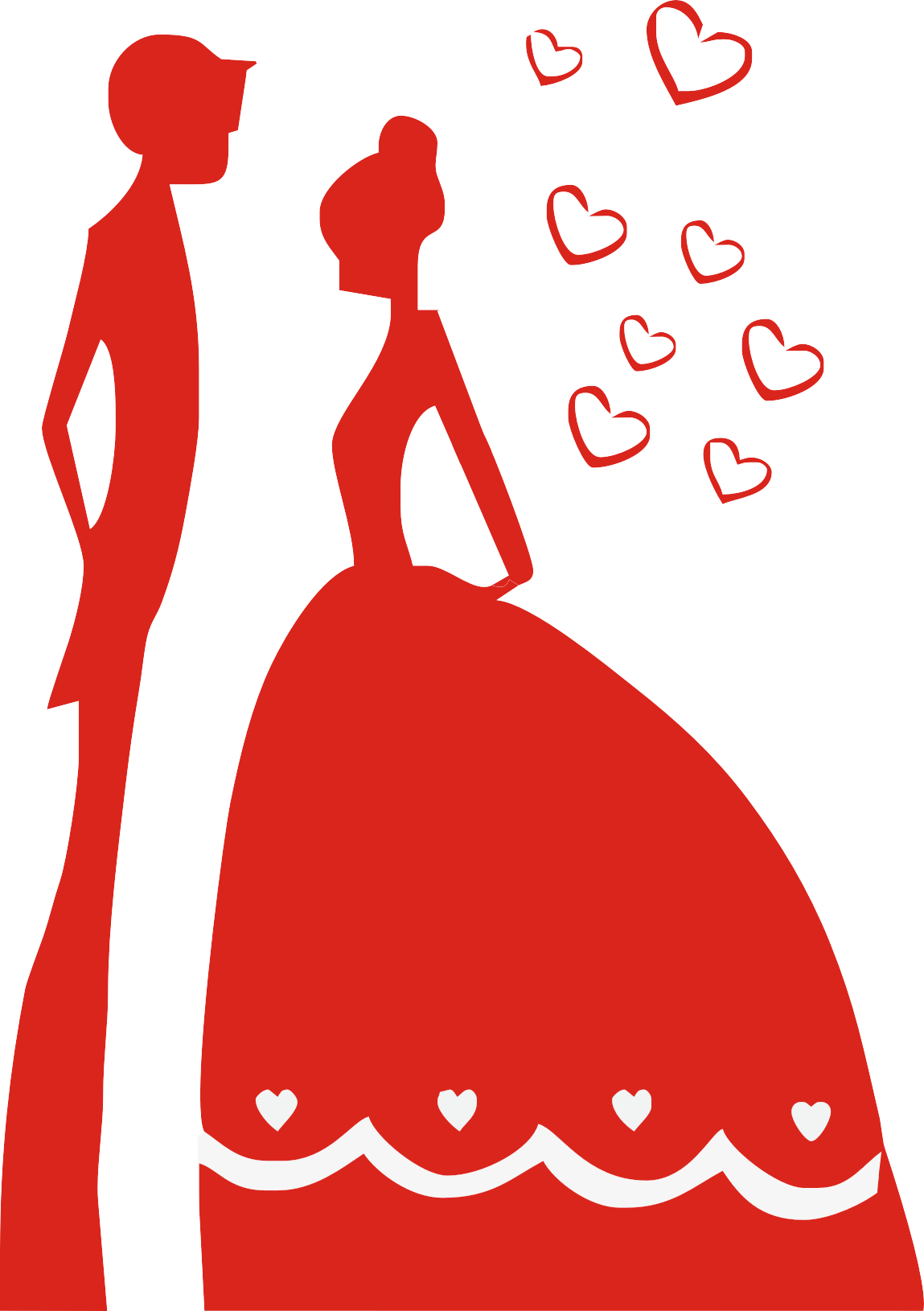 old clipart marriage couple