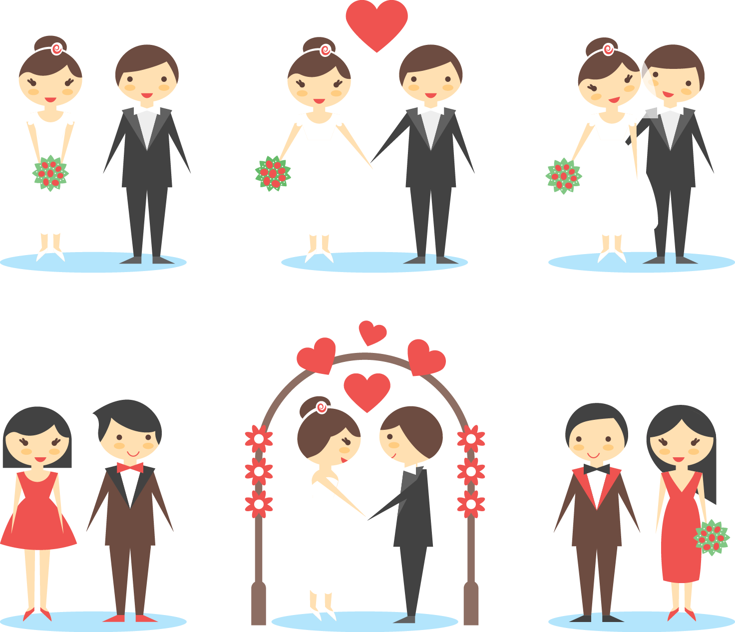 old clipart marriage couple