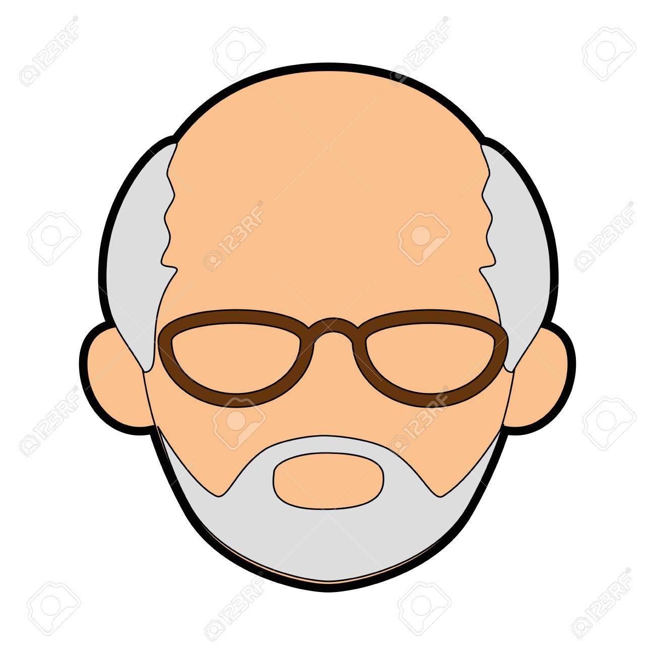 old clipart old face