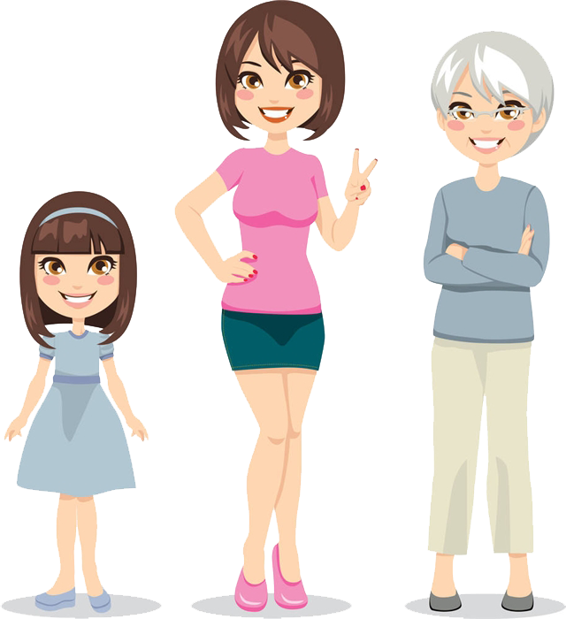 Old clipart old girl. Age middle royalty free