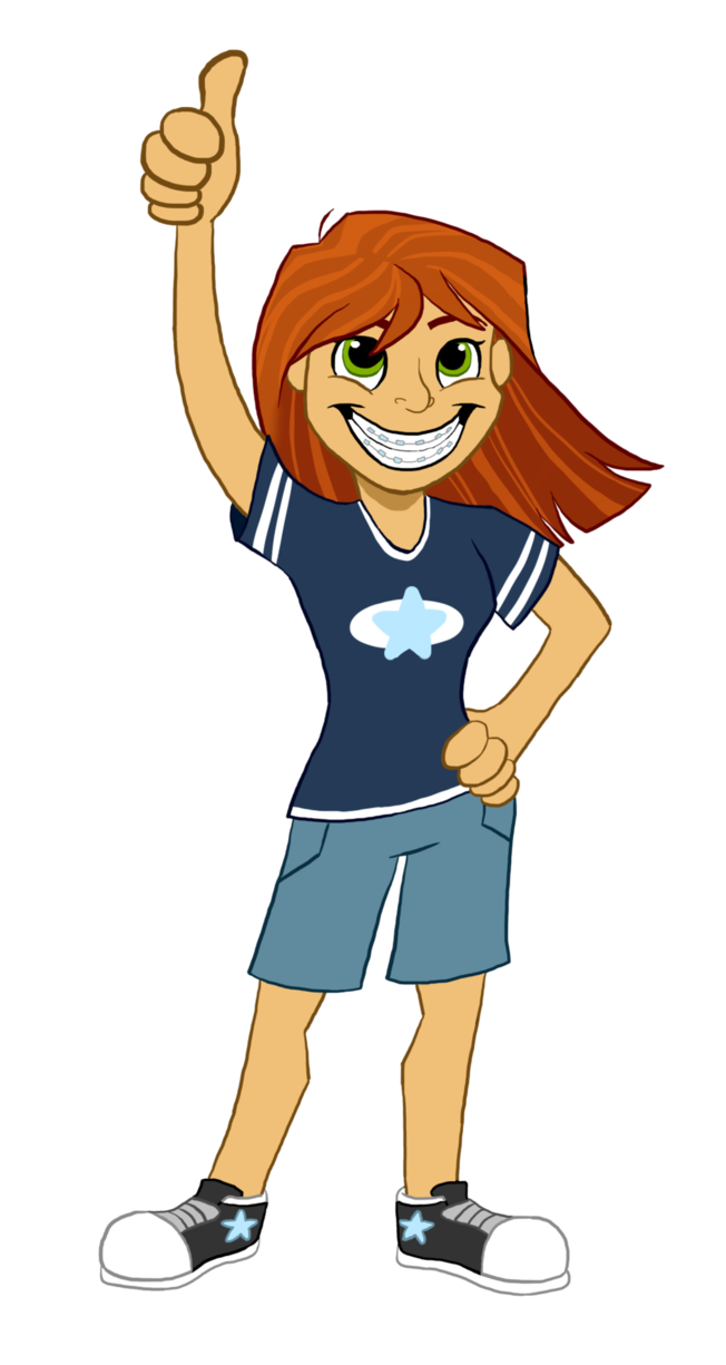 Cartoon selfie by fire. Old clipart old girl