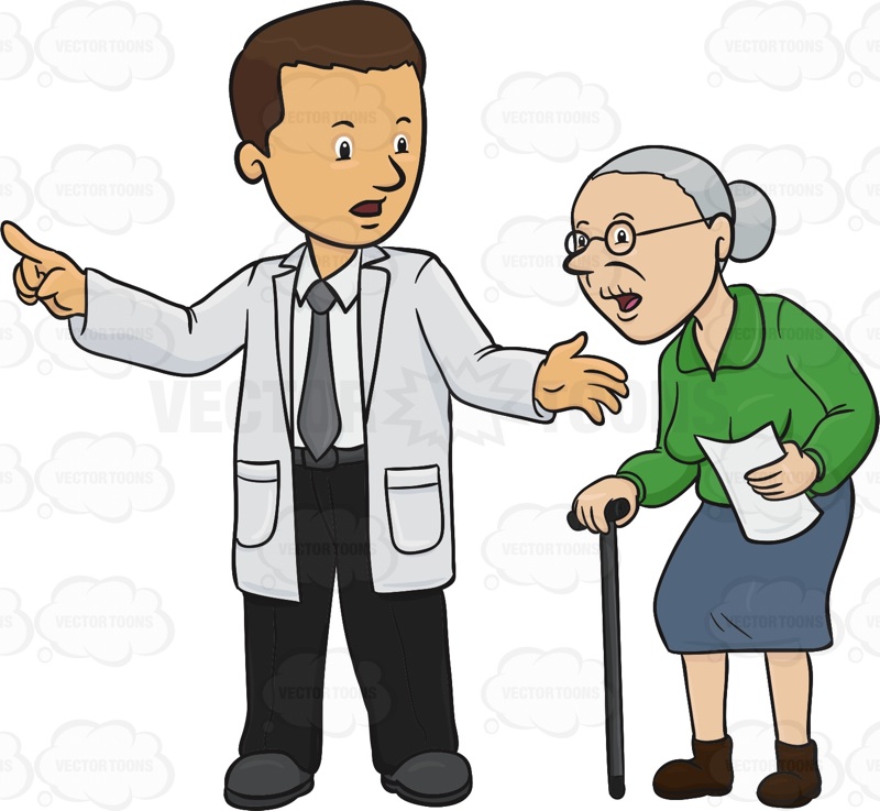 old clipart old patient