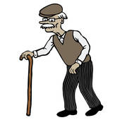 Old clipart pensioner. Panda free images 