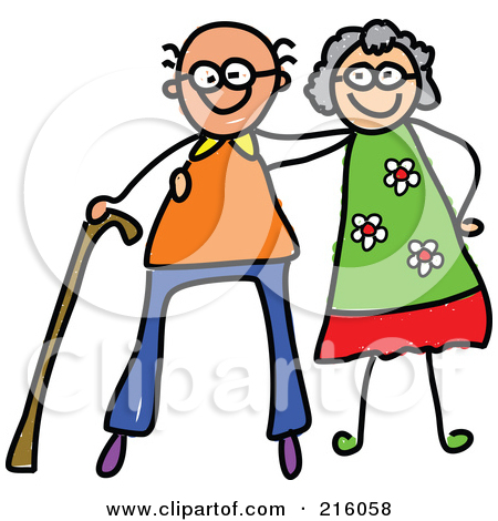 old clipart retired person