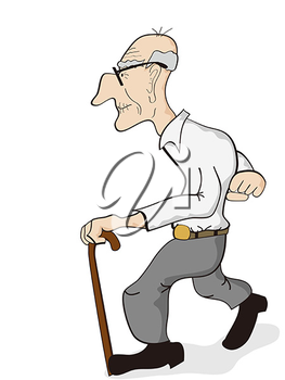 old clipart walking stick clipart