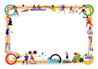 Olympic clipart borders. Olympics a page sb