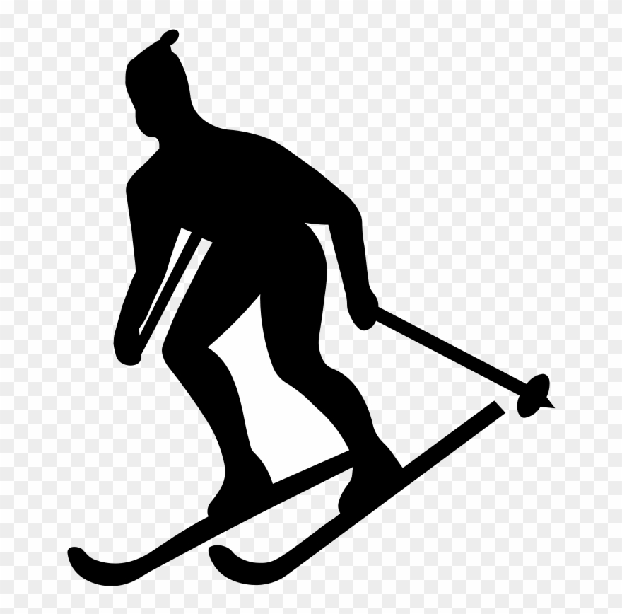 Olympics clipart silhouette. Skier winter olympic sport