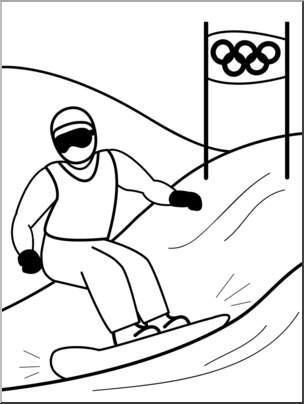 olympics clipart snowboarding