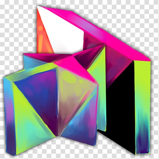 One clipart 3d square.  d angle purple