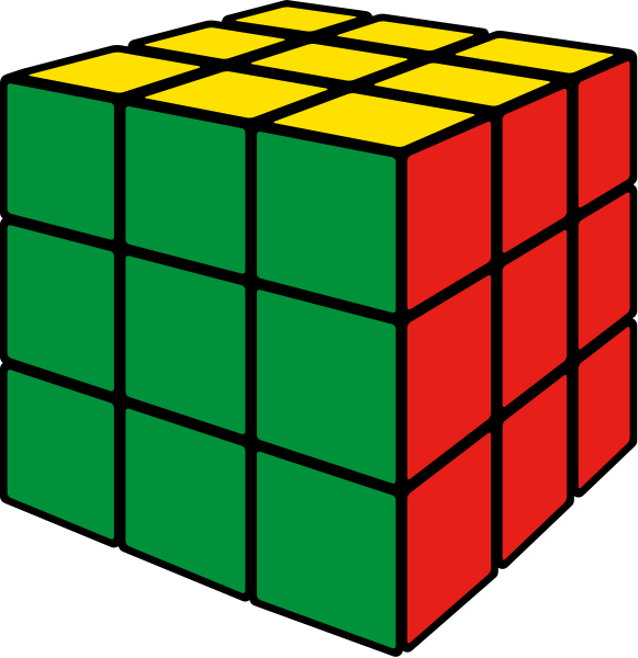 one clipart cubic