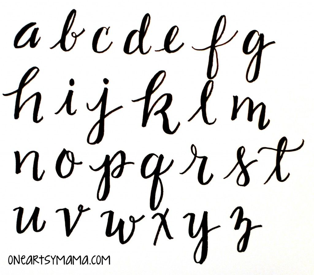 one clipart cursive