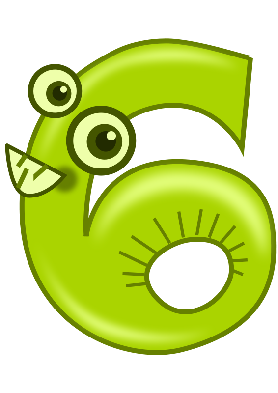 one clipart cute animal number