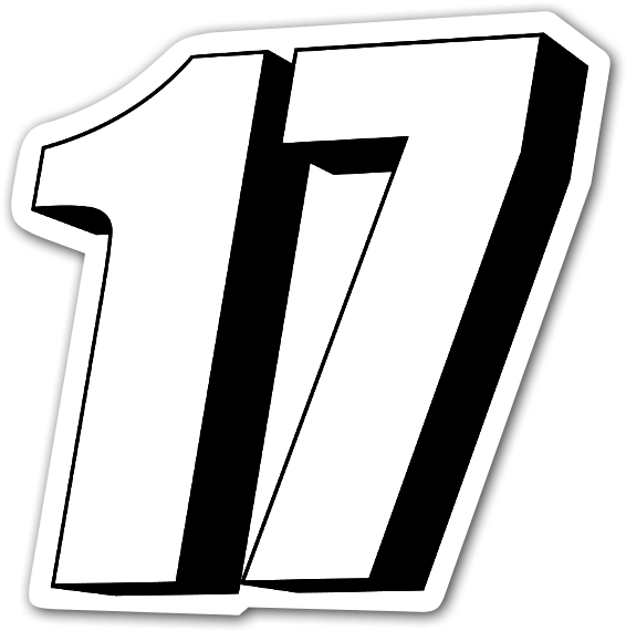 one clipart individual number