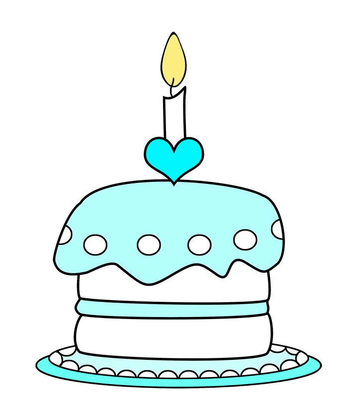 one clipart layer cake