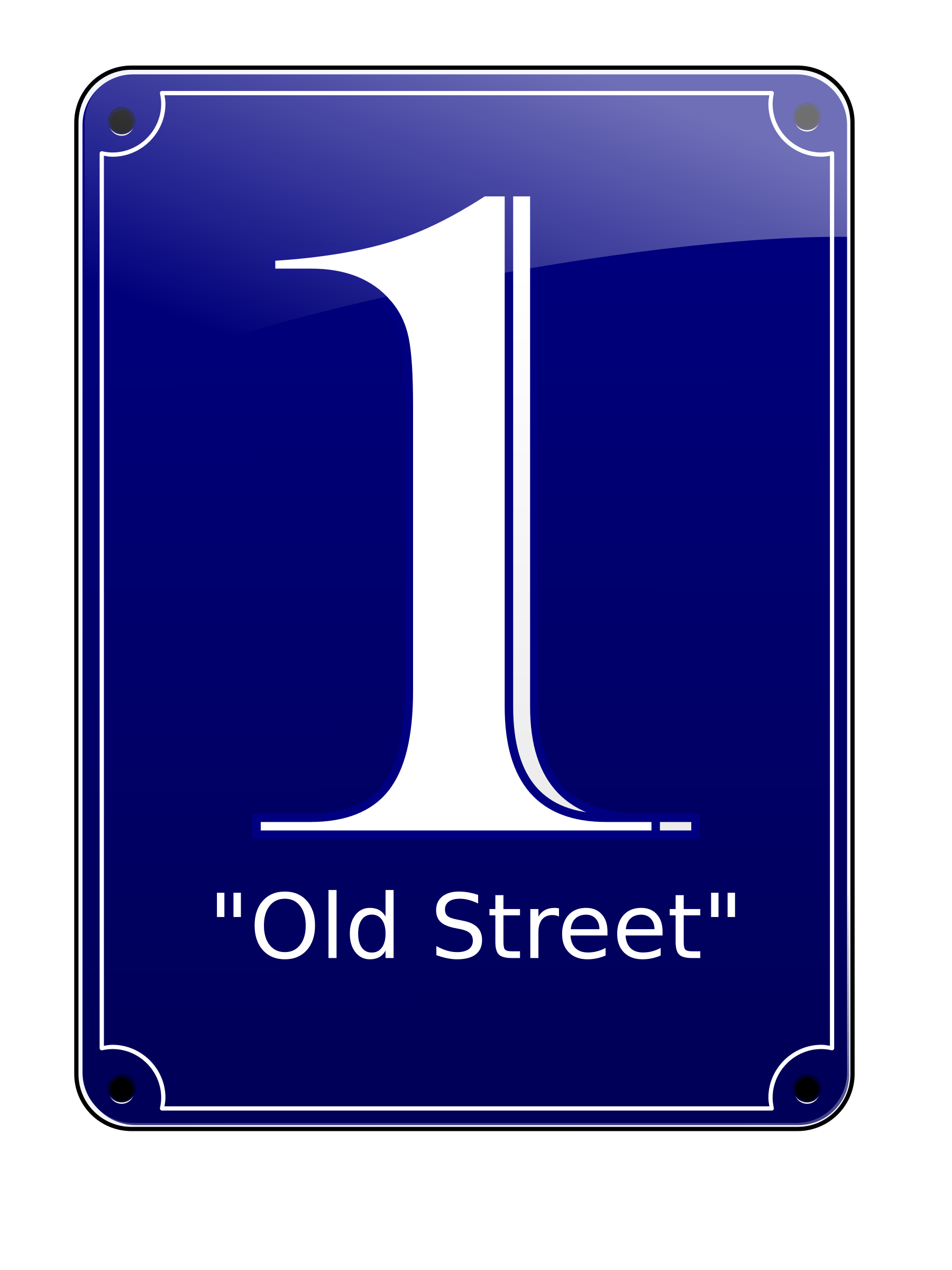 One clipart no1. Old street sign no