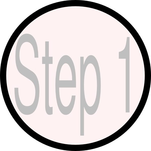 one clipart step 1