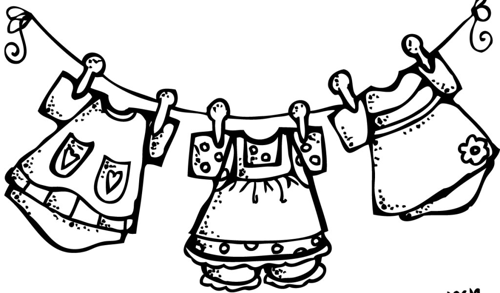 onesie clipart laundry line